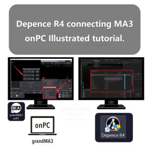 Depence R4 connecting MA3 onPC Illustrated tutorial.